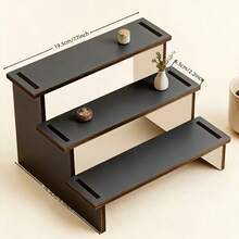3-Tier Wooden Desktop Display Stand, Storage Rack For Figurines, Blind Boxes, Perfume, Coffee Mugs And Cosmetics - View 4