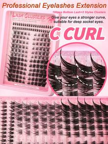Himirell 160 Pcs Faux Mink Individual Cluster Eyelashes Set With 2 Style Mix & Matching Bottom Lashes, C Curl 8-16mm Natural Wispy Fluffy Volume, Ultra Soft Lightweight Reusable DIY Segment Lashes Kit, Easy Application For Beginners, Perfect For Daily Wear - C - View 4