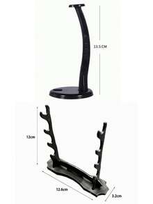 1/2PCS Multi-Style Sword Model Display Stand, Mini Weapon Figure Holder Desktop Collection Display Rack, Universal Long/Short Sword Display Base, Toy Knife Storage Rack. (Please Check Size Before Ordering) - Black - View 31