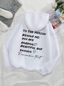 2026 To The Person Behind Me You Are Amaeing Women Hooded Sweatshirts Autumn Winter Warm Casual Hoodie Harajuku Casual Tops,Fall Outfits Women,Y2k - White - View 8