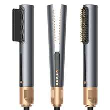 UKLISS 2合1蒸汽直髮器與捲髮器－沙龍級保濕亮澤、可調溫度、110V-240V雙電壓，適用於所有髮質 - 灰色 - 查看 8