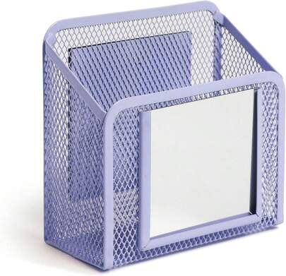 U Brands Lavender Purple Magnetic Locker Cup With Mirror, Locker Mirror With Pencil Holder, Magnetic Organizer For School Lockers, 5" X 2.4"