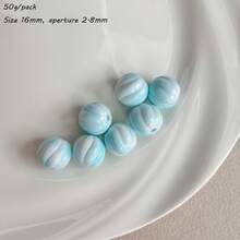 25pcs Acrylic 16mm Pumpkin Beads With Dual Color Gradient, DIY Handmade Bead String Mobile Phone Chain Pendant Material Jewelry Loose Beads - Multicolor - View 14