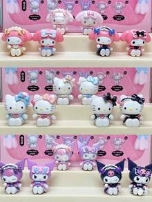 (隨機1件) 正版授權 Sanrio 星座桌面擺飾，Hello Kitty 主題迷你桌面裝飾，成人居家造型配件，14+ - 彩色 - 查看 8