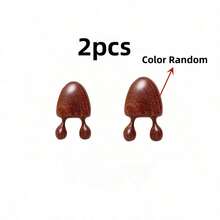 2pcs Small Snail Nose Massage Comb Wooden Nose Scraper Gua Sha Facial Eye Round Head Push Massage Tool - Multicolor - View 10