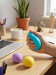 1/3/6/12/16/32pcs Mini Slow Rebound Stress Relief Ball, Stretchy Finger Tip Sensory Toy, Anxiety Relief, Finger Exerciser, Fidget Toy Balls, Fidget Toy Box - Multicolor - View 2