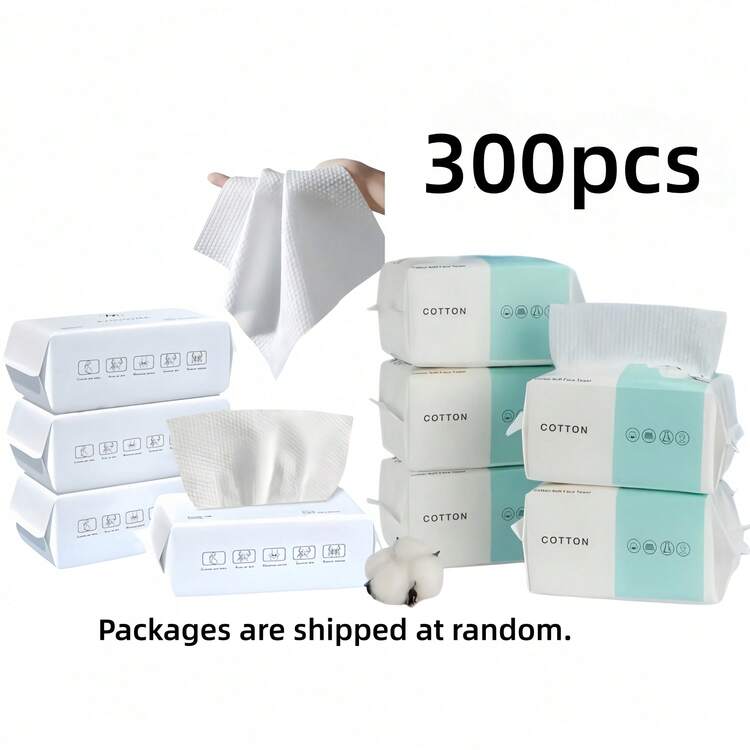 一次性洗臉巾 400/200/100/50片，加厚大尺寸柔軟卸妝巾，適合敏感肌，雙面使用無紡布柔軟面巾，乾濕兩用 - 彩色 - 查看 8