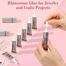 15/50/110ml B7000 Rhinestone Glue With Fine Tip Nozzle & Tweezers Set For Jewelry Inlay, Earrings, Pendants, Brooches, Jewelry Repair, Headwear & Wood Craft Bonding - 7000 - View 3