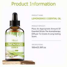 1 Bottle 30ml Lemongrass Essential Oil, Contains Lemongrass, Portable Essential Oil, Suitable For Hotels, Can Be Used For Home Aromatherapy Diffusers And Humidifiers, Can Be Used To Make Handmade Holiday Candles - Multi-color - View 6