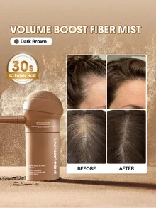 SHEGLAM HAIR 豐盈增發纖維噴霧 - 深棕色，適用於稀疏頭髮的增發纖維，噴霧式增發纖維，隱形持久，男女皆宜，即刻遮蓋頭髮 - Dark Brown - 查看 1