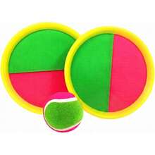 1 SET Kids Suction Cup Sticky Ball Toy, Children's Ball Game Toy, Beach Toy, Sticky Ball, 2 Paddles + 1 Ball Set, Multiple Colors, Indoor And Outdoor Play, Parent-Child Interactive Toy, Halloween, Christmas, Back To School Gift - Multicolor - View 11