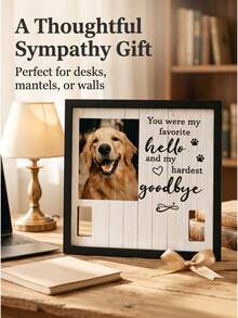 Pet Memorial Photo Frame: Pet Photo Standing Display Stand (Collar Not Included) – Pet Loss Memorial Gift With Clip, Black Pet Memorial Photo Frame: Cat Dog Memorial Photo Frame (Collar Not Included) – Pet Loss Memorial Gift, Collar Photo Frame - one-size - View 10