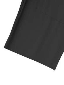 Hidkat Women's Summer Casual Sports Capri Pants With Zipper Pockets, Elastic Drawstring, Outdoor Leisure - Black - View 8