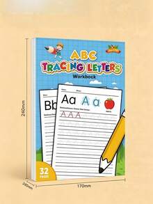 26 Buku Latihan Menulis Alfabet Bahasa Inggris untuk Siswa Sekolah Dasar, Buku Latihan Menulis Urutan Goresan Huruf Kapital dan Kecil, dengan Ilustrasi Kata Kartun untuk Pengenalan dan Memori yang Mudah, Panduan Urutan Goresan Langkah demi Langkah untuk Penulisan Standar, Buku Latihan Menulis Bahasa Inggris untuk Pemula untuk Anak-Anak - A - View 8