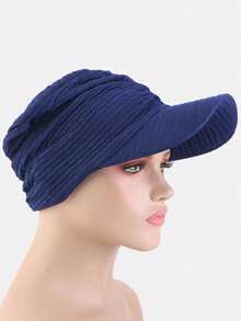 1pc Women's Pleated Brim Flat Top Sun Caps,Wide Brim Beach Hats For Women, Lightweight UV Protection Headscarf Hat, Fashion All-Match Headwear Summer - Multicolor - View 6