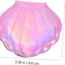 Glitter Shell Makeup Mirror, Double-Sided Magnifying Makeup Mirror, Portable Mini Folding Handheld Small Mirror, Travel Makeup Mirror, Exquisite Small Gift, Suitable For Party, Mirror, School, Cosmetics, Pearl, Distribution, School, Small Mirror - Multicolor - View 7