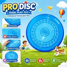 1pc Random Color Pet Flying Disc, Durable Chew Toy For Dogs, Interactive Training, Teeth Cleaning, Outdoor Floating Toy, Soft Design, For Teeth, Dog Training Interaction, Boredom Relief - Multicolor - View 6