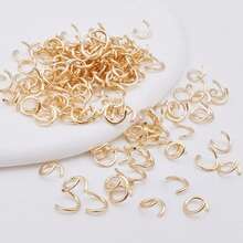 100pcs Jewelry Jump Rings Set, Multi-Size Open Connector Rings For DIY Jewelry Repair And Craft Projects, Gold Color - Gold - View 15