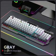 RAIKU Metal Gaming Keyboard And Mouse Set, Universal Wired Keyboard For PC, 104-Key Layout RGB Backlit Keyboard, 6D Mouse, Gaming Keyboard And Mouse Set For PC - View 11