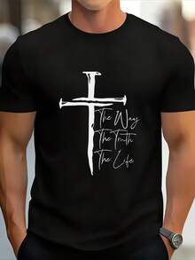 Men T-Shirts - 黑色 - 查看 1