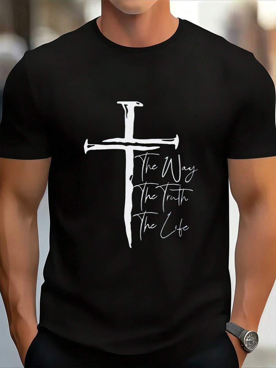 Men T-Shirts - 黑色 - 查看 1