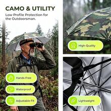 Hands-Free Colorful Umbrella Hat | High-Quality Sun And Rain Protection, Suitable For Hiking, Camping, Cycling, Beach And Commuting | Lightweight Portable Outdoor Accessory, Vibrant Colors, Wind And Rain Resistant Headwear | Fashionable Rain Gear | Lightweight Headpiece - Multicolor - View 7