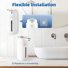 DONASIRA 1pc 420ML Large Capacity Low Noise High Definition Display Screen 6-Level Adjustable Foam/Liquid Control Touch Infrared Sensor Automatic Soap Dispenser Hand Wash Pump Shampoo Bottle, Suitable For Kitchen And Bathroom - Multicolor - View 8