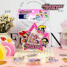 THE POWERPUFF GIRLS 20pcs Fashion Dress-Up Series Cute Sticker Set. Transparent Waterproof Stickers, Vibrant Colors, Fun Designs, Patterns Include Bubbles, Flowers And Fluff. School Supplies, Scrapbooking, DIY Projects, Also A Great Gift For Fans. - Multicolor - View 8