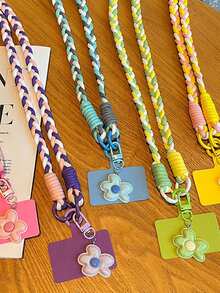 Dopamine Color Ins Style Cloud & Star Phone Lanyard Wrist Strap, Suitable For Phone/Camera, Multi-Functional Keychain Bag Pendant - Multicolor - View 6