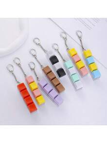 1pc Novelty Keyboard Cap Keychain - Colorful Clicky Desktop Toy, Stress Relief And Anxiety Reducer, Fun Office Decor, Unique Gift Choice - Multicolor - View 6