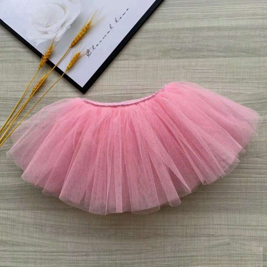 1pc 4-Layer Adult Tulle Tutu Skirt, Suitable For Performance, Masquerade Ball, Cake Skirt, Cosplay - Pink - View 1