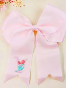 1pc 26 English Letters Girl Back To School Season Polyester Bow Edge Hair Clip, Versatile Hair Accessory For School Daily Wear - Multicolor - View 28