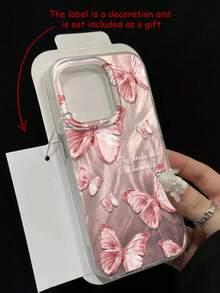 Funda de teléfono con pintura de mariposa y plumas plateadas resistente a caídas compatible con Ip 17 Ip 17 Pro Ip 17 Promax Iphone16/Iphone15 XR /7/8 Iphone15Promax/12PROMAX/13PROMAX/14PROMAX 13 14 11 12p14 Mujeres P11 Carcasa blanda P12 Resistente a caídas XS.XR /78P.78GES2 13/ Serie 15 S24 A03s,A03core,A04,A12,A13,A14,A21s,A22,A23,A24,A32,A33a34,A5 A51A52,A53,A54,A71,A72,A73,S20fe,S21,S25 A35 A56 Funda protectora de teléfono - Multicolor - Ver 3