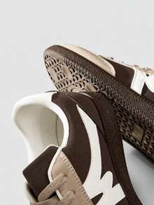 TCVC Women's Daily Casual Colorblock Training Sneakers, Versatile And Comfortable - Brown - View 3