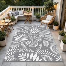 Gdieo Outdoor Rugs 8x10ft For Patios Waterproof, Reversible Tropical Plastic Straw Camping Mat Outside Rug, Large Outdoor Area Rug For RV, Porch, Deck, Balcony, Picnic(8'x10') - A - View 14