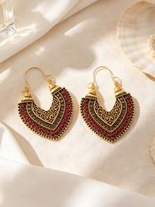 imoli Braided Detail Hoop Earrings - Multicolor - View 4
