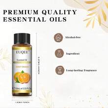 EUQEE 1 Bottle 10ml/0.33fl.Oz Sweet Orange Essential Oil, Suitable For Aromatherapy Diffusers, Humidifiers, Scented Candle Making, Bedding/Wardrobe Deodorization, Travel Portable, Long-Lasting Fragrance - Sweet Orange - View 5