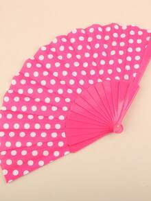 1pc Polka Dot Folding Fan, Lightweight And Foldable, Suitable For Summer Daily Use, Can Be Used As An Aesthetic Photo Prop For Beach Scenes And Daily Outfits, Also A Fashionable Cooling Accessory - Multicolor - View 16