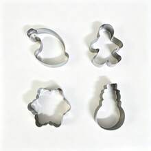 Weihnachtskeksausstecher Set, Edelstahl Metall Ausstecher, Lebkuchenmann, Schneemann, Schneeflocke, Weihnachtsmütze Formen, geeignet für Feiertagsgebrauch, Edelstahl Keksausstecher Set, geeignet für Winterfeiertagsbacken - Übersicht 13