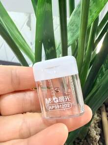 1個單孔高級學生用鉛筆削筆器，耐用且易清潔，附蓋防止髒亂，小巧桌面文具設計，適用於辦公室、居家與學校，手動鉛筆/眉筆削筆器 - 彩色 - 查看 4