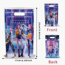 KPop Demon Hunters 20pcs/10pcs Multi-Functional D-Emon Hunters Girl Hunter Matte Sealed Gift Bags With K-Pop Idol Print Design, Suitable For Theme Party Favors, Offline Fan Support Distribution, And Storage For Fan-Collected Figures And Merchandise, Slight Color Difference Is Normal - Multicolor - View 5