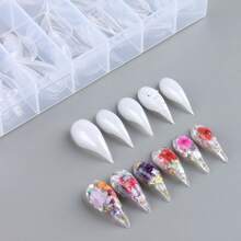 Clear Curved Claw Poly Gel Nail Dual Forms Kit, 14 Sizes Reusable Stiletto Claw Nail Extension Molds, Perfect For Gothic Claw, Sharp Stiletto Long Nail Extensions, Nail Salon Artists Beginner At-Home DIY Manicure Supplies - Clear - View 6