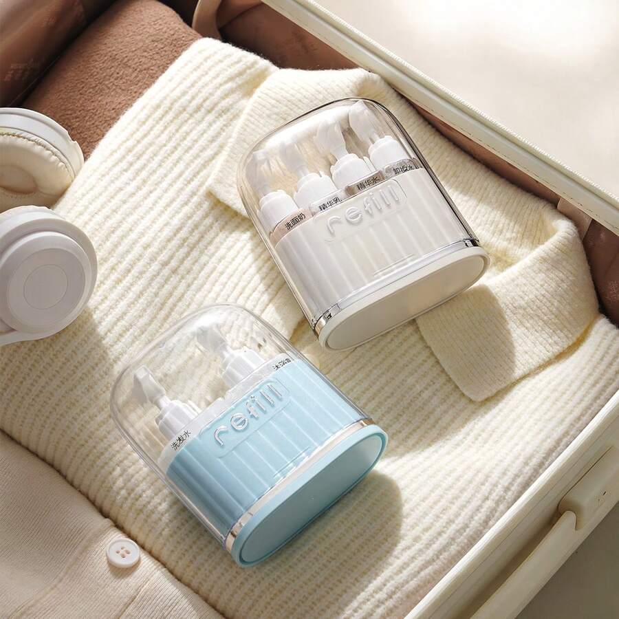 2pcs/4pcs Travel Toiletry Bottles Set, Portable Personal Care Dispenser Bottles With Labels, Travel Bottles For Storing Toiletries, Suitable For People About To Start Their Journey, Holiday Gift, Christmas Gift - View 1