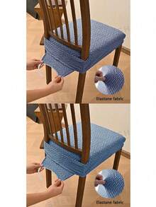 1pc Non-Slip Dining Chair Cover, Soft Plaid Pattern, Elastic Chair Cover, Suitable For Office And Home Chairs, Beautiful High Elastic Soft, Can Replace Old Surface, Protects Chair, Aesthetic Home - Multicolor - View 6