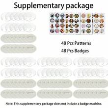 55mm (2.16英吋) 徽章製作機,DIY徽章壓製工具組,含48件徽章配件,適用於學校專題、派對與手工藝 - A - 查看 9