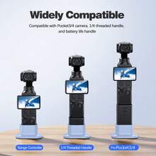 Pocket 4 3 垂直底座支架，矽膠防滑桌面支架，相容於 Osmo Pocket 4 3 Creator Combo，輕巧便攜 OSMO Pocket 4 3 手柄配件，Osmo Pocket 3 相機防滑矽膠固定底座支架 - 查看 2