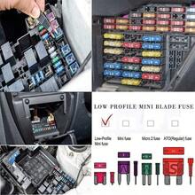 120 PC Low Profile Mini Car Fuse Auto Car Motorcycle SUV Fuses Kit APM ATM - Default - View 8