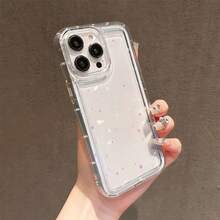 1件裝彩色小花個性化2D圖案全包覆TPU防震手機殼，適用於Apple 17 16 15 14 13 12 11 Pro Max及系列 - 彩色 - 查看 3