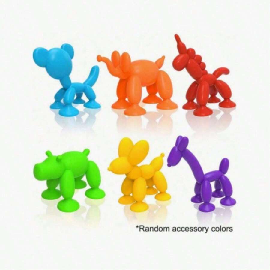 6pcs Kids Interactive Silicone Animal Toys With Water-Absorbing Beads, For Sensory Play & Easy To Carry For Travel - Perfect For Christmas - Assorted Random Colors/ - Multicolor - View 1