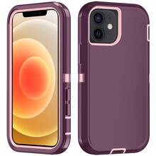 Military-Grade Shockproof Heavy-Duty Full-Body Protective Phone Case, Anti-Scratch Durable 3-In-1 Protective Cover For IPhone, Galaxy, HONOR And Other Smartphones Birthday Gift - Wine Red Powder - View 15